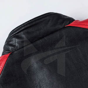 Dernière veste d'hiver extérieure pour hommes en cuir PU lavé avec de la fourrure de mouton Design tricoté respirant et imperméable - Product Image 3