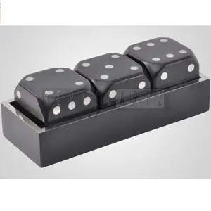 High Quality Natural Wooden Black Dice Wood Game For Kids Educational Toys
