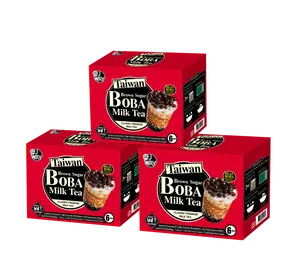 बक्से दूध चाय Suppliers-सबसे अच्छा स्वाद ब्राउन शुगर बुलबुला चाय का सेट (6 pcs) 6 के साथ तिनके के साथ ताइवान Boba चाय बड़ा टैपिओका मोती