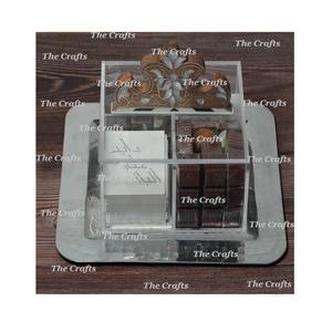 ถาดเสิร์ฟพร้อมฝาปิดอะคริลิกทรงกลมถาดเสิร์ฟสีเงินอลูมิเนียมโดม - Product Image 6