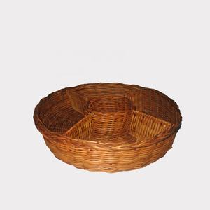 Bandeja de almacenamiento de punto de mimbre hecha a mano de Vietnam cesta dividida para ocasiones de Año Nuevo idea de regalo de novedad única - Product Image 1