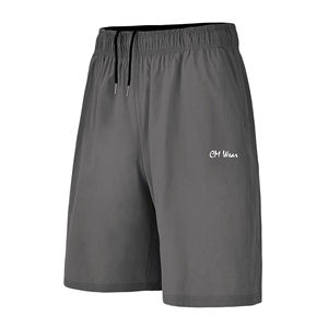 Shorts de couleur unie à séchage rapide pour hommes de haute qualité avec cordon de serrage à taille moyenne - Product Image 5
