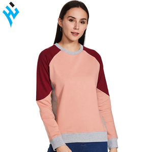 2025 última moda alta calidad liso cuello redondo pulóver 100% algodón suave logotipo personalizado mujer sudadera - Product Image 6
