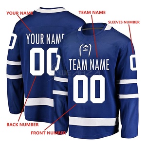 Uniforme de equipo personalizado bordado para hombre, Jersey de Hockey sobre hielo con nombre de equipo sublimado - Product Image 2
