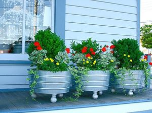 Pots de fleurs en métal enduit de poudre, durables, écologiques, personnalisables, très demandés, pour la décoration de la maison et du jardin, plantes potagères - Iqbal - Product Image 2