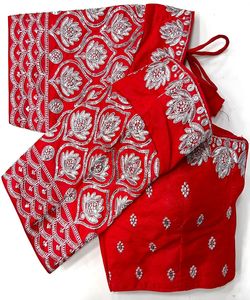 Attrayant georgette broderie séquence travail reedy à la guerre blouse réception porter bas prix ethnique vêtement surat alphanumero - Product Image 3