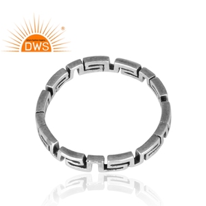 Anillo de diseñador hecho a mano entrelazado de plata de ley oxidada, joyería de plata Lisa para mujer, regalo para su colección Vintage - Product Image 3