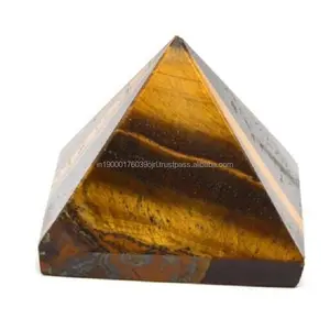 wholesale natural stone crystals tiger eye healing gemstone scalar energy pyramid for meditation