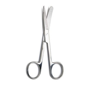 Ciseaux d'opération chirurgicale certifiés CE pansement manuel en acier inoxydable disséquant la lame droite tranchante/émoussée - Product Image 1
