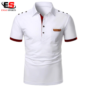 Men's Premium Quality Short Sleeve Polo Shirt New Anti-Wrinkle Jersey Clothing With <b>3</b> Button Closure - Product Image 2