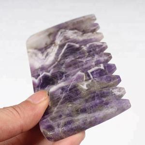 Peine de amatista de cristal Natural estilo Feng Shui hecho a mano, Material de piedras preciosas, artesanías de piedra semipreciosa - Product Image 1