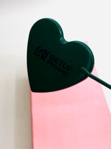 กระจกต่อขนตาสีเขียว Kelly สำหรับมืออาชีพกระจกออกแบบรูปหัวใจพร้อมโลโก้ของคุณเอง - Product Image 5