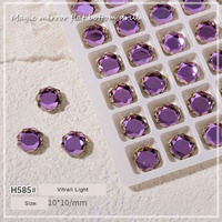 Paso Sico 2022 Nouveau 18 Conceptions Dos Plat 3D K9 À Ongles En Verre Pierre Rond Rectangle Carré Magique Couleur Nail Strass pour la Décoration