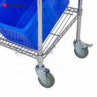 Chariot de manutention incliné pour garage commercial, chariot de tri de commandes, organiseurs de bacs à rayures métalliques pour entrepôt certifiés NSF
