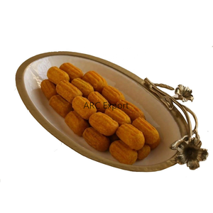 Nuevo cuenco martillado de oro clásico, diseño de hojas, Metal dorado, forma personalizada, cuenco para servir alimentos de Metal para uso en el hogar y la boda - Product Image 2