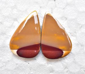 Paire de mokaite à motifs uniques, 2 pièces, rouge, autrichien, de haute qualité - Product Image 1