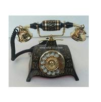 Laiton métal noir finitions vieux téléphone laiton Antique vieux téléphone laiton maison décoratif vieux téléphone