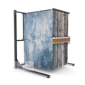 Boya phổ biến bán buôn thời trang kim loại cuộn Kệ Thảm vải thảm Mẫu hiển thị đứng kệ cho showroom hệ thống hiển thị - Product Image 4