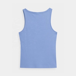 Camisetas sin mangas sexys para mujer, cuello redondo, ajustadas, estilo crop top, PIHA SPORTS, de poliéster/algodón, casuales, tallas 8-14 - Product Image 3