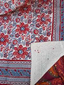 Couvre-lit en tissu imprimé en bloc personnalisé en gros avec broderie artisanale, design ajusté, taille king, couvre-lit, drap de lit - Product Image 5