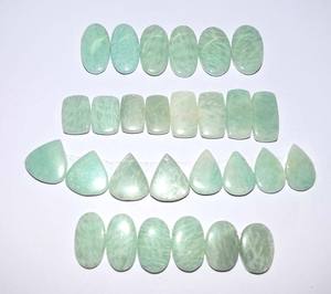 Paire de cabochons en Amazonite naturelle, pierre précieuse, taille libre, pour bricolage et fabrication de bijoux, vente en gros, livraison gratuite - Product Image 3