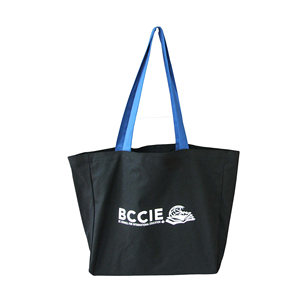 Sac de Shopping en coton imprimé, couleur personnalisée, respectueux de l'environnement, avec robuste poignée - Product Image 1