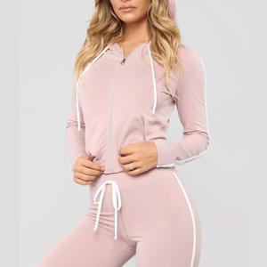 Chándal de alta calidad para mujer, Top corto, sudaderas con capucha, pantalones, chándal deportivo, novedad - Product Image 3