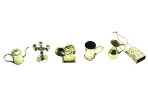 METAL GOLD <b>KITCHEN</b> EQUIPMENT MINIATURE CHRISTMAS HANGING <b>ORNAMENT</b> for CHRISTMAS DECORATION LUXURY BRASS - Product Image 2