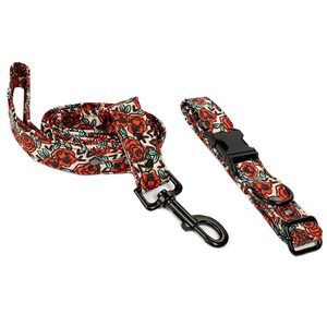 Collar para mascotas hecho a mano diseñador de lujo collares de perro de cuerda de algodón a la moda con gancho de presión dorado para mascotas - Product Image 3