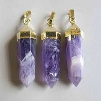 Feng Shui naturel brut améthyste pendentif décoration de mariage cristal pierre cadeau semi-précieux pierre artisanat propriétés de guérison