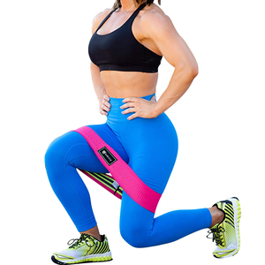 Venta al por mayor logotipo personalizado elástico fitness entrenamiento gimnasio en casa hip ejercicio tela botín bandas elásticas de resistencia - Product Image 6