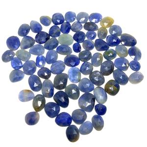 Piedra preciosa Natural de zafiro azul para fabricación de joyas, piedra preciosa de corte de rosa, tallada y suelta, tamaño libre de 8-11mm, precio al por mayor - Product Image 6