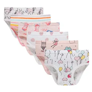 Groothandel OEM katoen comfortabele meisje kids thong ondergoed 5 tot 6 jaar meisjes thong slipje