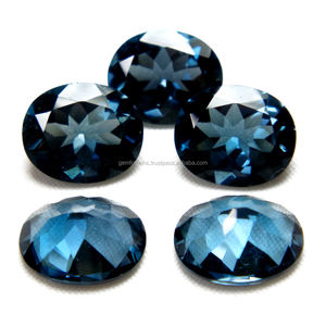 London Blue Topaz Oval Cut Faceted Mix Shape Piedra preciosa suelta natural Topacio de alta calidad Fabricación de joyas Piedras DE NACIMIENTO sueltas OEM ODM - Product Image 3