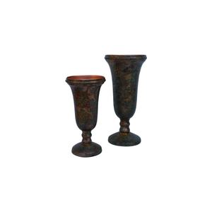 Vase à fleurs en fer industriel, Design en métal, décoration, finition peinte, Vase coloré, idéal pour la maison - Product Image 2