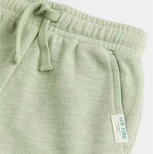 100% coton tricoté tissu taille élastique enfants pantalons couleur unie garçon pantalon pour enfants bébé vêtements - Product Image 2