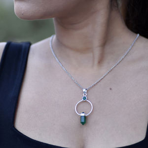 Esen-Colgante de Plata de Ley 925 con forma de lápiz, joyería con aspecto elegante y diseño clásico - Product Image 1