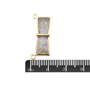 Pendentif en argent sterling plaqué or avec labradorite de forme fantaisie, fabrication artisanale de bijoux - Product Image 3