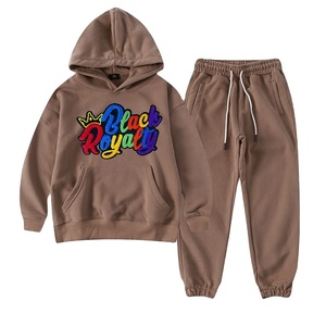 CUSTOM LOGO CHENILLE EMBROIDERY SWEATSUIT COTTON <b>FLEECE</b> - Product Image 6