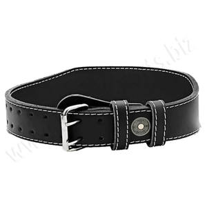 Accesorio de equipo de fitness con cinturón de levantamiento de pesas de cuero con logotipo personalizado - Product Image 3