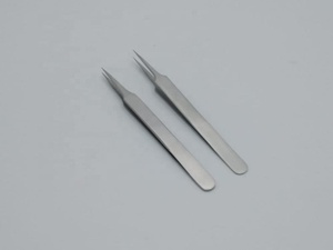 Pinzas para cejas con logotipo personalizado de acero inoxidable con etiqueta privada Pinzas para pestañas puntiagudas rectas y curvas - Product Image 2