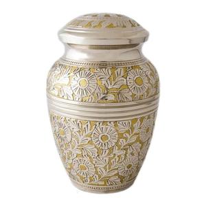 Urnes funéraires en céramique de luxe, design artisanal peint à la main, pots de rangement commémoratifs, jarres en céramique, urnes en laiton de designer pour cendres humaines - Product Image 1