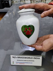 Suministros funerarios para cremación de mascotas, suministros de urna de cremación clásica, de aluminio, Color Rojo - Product Image 3