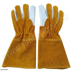 Guantes de soldadura de cuero para niños, protectores de manos resistentes al agua - Product Image 1
