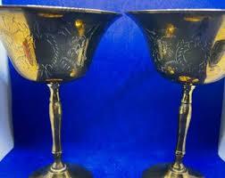 Copa de Vino Rústica de Latón Grabada, Cáliz Hecho a Mano, Vaso Metálico Vintage, Utensilios de Bar, Decoración para Mesa de Bar, Boda o Fiesta - Product Image 6