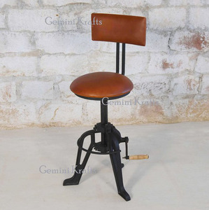 Thiết kế hiện đại quây da thanh phân điều chỉnh ghế công nghiệp với khung sắt cho thanh phòng khách nhà bếp ăn uống - Product Image 3