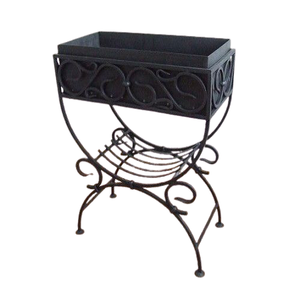Wrought Iron Black Color <b>Fire</b> <b>Pit</b> With Finest Quality Rectangular Shape Garden Area <b>Fire</b> <b>Pit</b> At Affordable Price - Product Image 2
