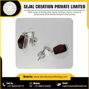 Wholesale Indian Manufacturer Handmade 925 <b>Sterling</b> <b>Silver</b> Gemstone Earring - Product Image 5