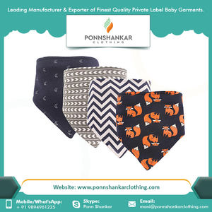 Baberos de algodón orgánico para bebé, Bandana con diseño personalizado para bebés y niños pequeños, Bandana con estampado Digital - Product Image 3