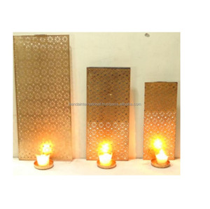 Galvanised Cut <b>Work</b> Tea <b>Light</b> Set With Heart Design Iron Votive With Black Color Powder Coating Metal Tealight Holder for Decor - Product Image 4